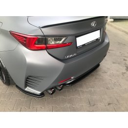 Накладка сплиттер центральная на задний бампер на Lexus RC